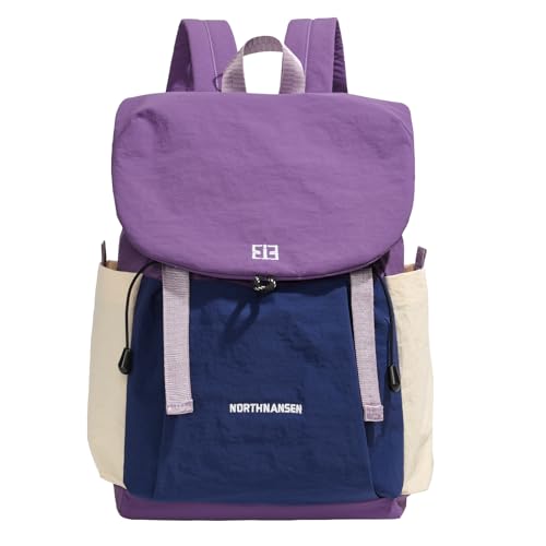 Evergoo Mochila de Viagem Impermeável para Mulheres e Homens, Linda Mini Mochila Bolsa para Trabalho ao Ar Livre e Caminhadas, Mochila Diária Moderna de Nylon, Roxa, Small