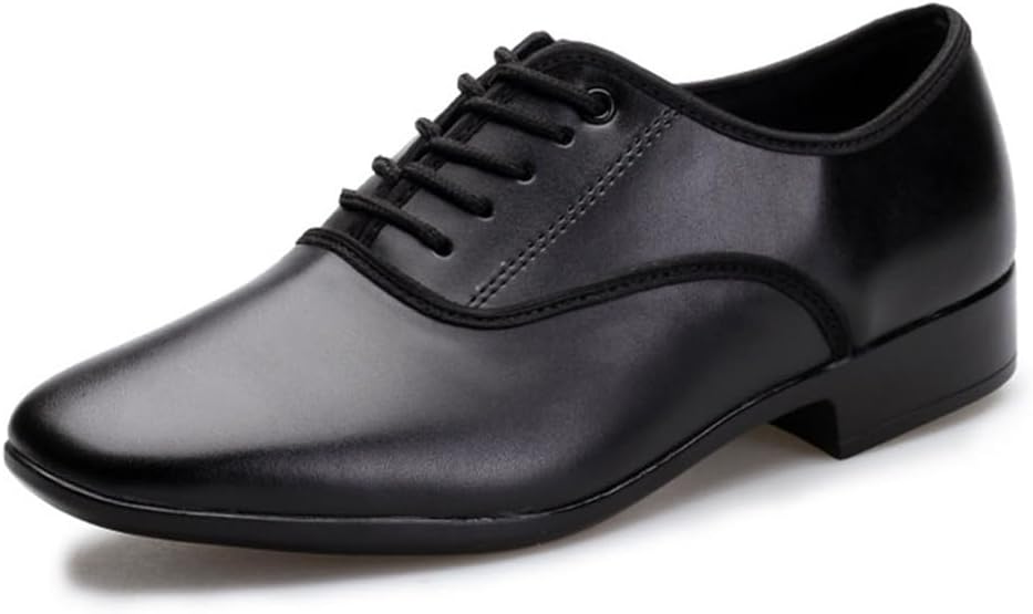Ballroom Dance Shoes for Men, Leather Character Professional Performance Dancing Shoes for Salsa Latin Tango