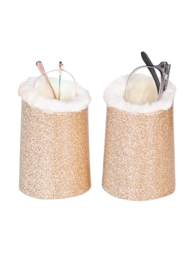 Image of Pack of 2 Plush Lined Eyeglasses Holder Stand Case Glasses Protective Holder for Desks or Nightstands