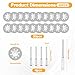 Ryetvok 20 Pcs 545 Diamond Cutting Wheels Kit 22mm Rotary Tool Cutting Discs with 4 Mandrels 3mm and Screwdriver Professional Rotary Tool Accessories for Tile Rock Cutting