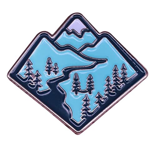 Mountain Adventure Enamel Pins Cute Forest Landscape Outdoors Explore Nature Metal Cartoon Brooch Fashion Jewelry Lapel Badges