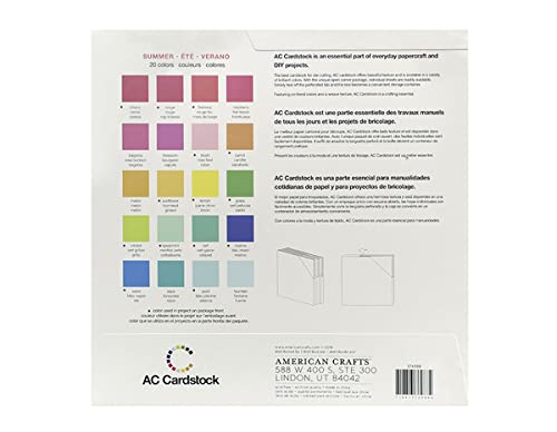 American Crafts Variety Pack Summer 60 Sheets Of 12 X 12 Inch Cardstock #TOP1