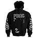 Fabric of the Universe 14oz Ultra Heavyweight Premium Cotton Cyberpunk Fashion Hoodie (US, Alpha, Small, Regular, Regular, Black CXM-Type 202 Mockneck Hoodie)