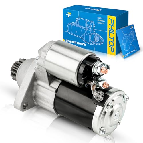 Image of PHILTOP Starter Motor 19060N Compatible with Nissan 2007-2012 Altima 2.5L Automatic CVT,2013-2013 Altima 2.5L Coupe 12V 1.7KW 13 Teeth 19060,190608,23300JA00A,23300JA00C