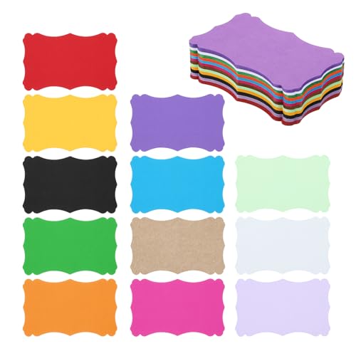 Cartes en papier dentelle PATIKIL 7,6x12,7 cm, lot de 120 mini étiquettes vierges colorées