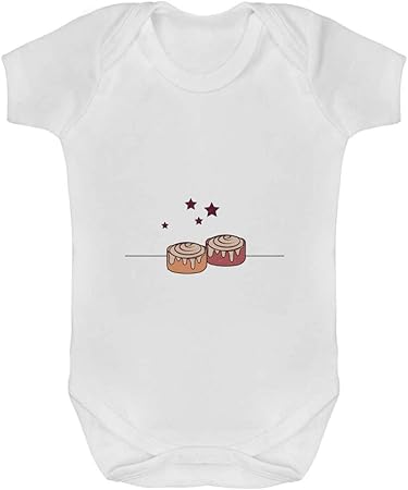 Azeeda Baby,Clothing,Baby Boys 0-24m,Bodysuits & One-Pieces,Bodysuits Azeeda 3-6 Month 'Cinnamon Rolls' Baby Grow/Bodysuit (GR00103299)