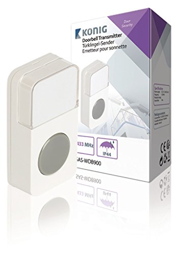 Preisvergleich Produktbild König Drahtlos-Türklingelsender Weiß / Hellgrau