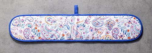Maison d' Hermine Double Oven Mitts 100% Cotton 18 cm x 89 cm Double Oven Mitt Heat Resistant BBQ Cooking Gloves with Loop Baking Grilling Handling Hot Pans Gifts for Mothers Day (Indian Floral) - Image 2