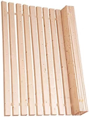 Rollable Floor Mattress Frame，Fold Rollable Hard Bed Board, Solid Wood Plank Gasket Tatami Moisture-Proof Ranked Skeleton Fold Bed Plank Slats (Color : Style 1, Size : 1800mmx2000mm)