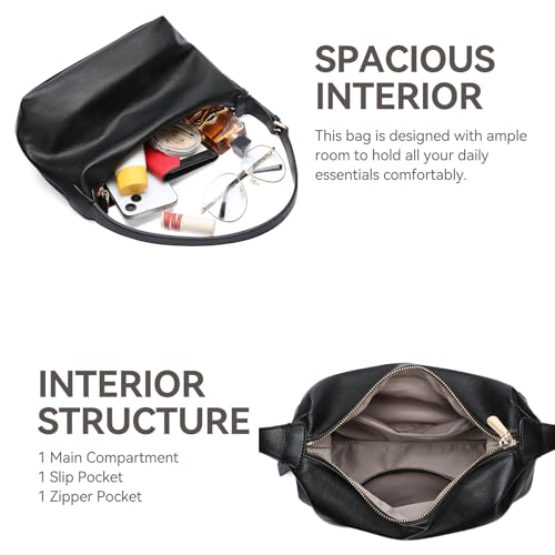 Bolso tipo Hobo para mujer de cuero sintético miniatura 3