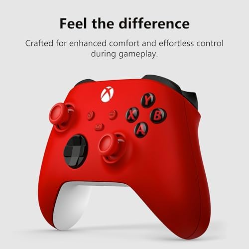 XBOX Wireless Gaming Controller | Pulse Red | Consoles, PCs, TVs, mobile, and more | Textured Grip | Wireless, Bluetooth, USB-C Connectivity - 1