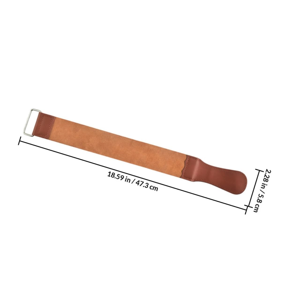 jojofuny Dual-sided Razor Strop Sharpening Belt Brown Leather Shaver Sharpening Tool for Straight Razor Barber Accessories Professional Men’s Shaving Kit