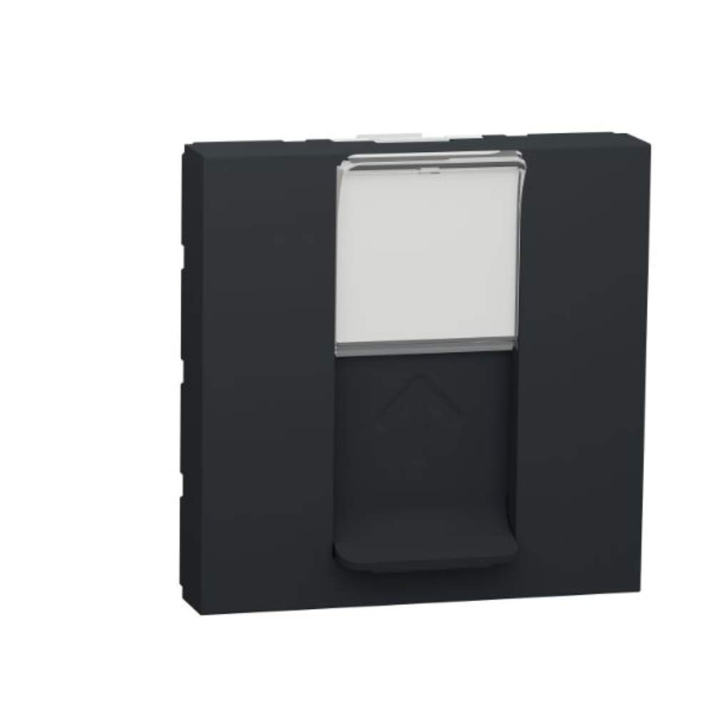 Prise RJ45 cat.6 UTP connecteur internet encastrable 2 modules couleur anthracite