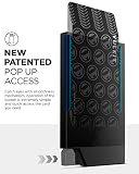 VULKIT Etui na Karty Kredytowe Męskie Slim Metalowe Etui RFID/NFC na Karty Kredytowe Pop-Up Portfel Aluminiowe Etui na Karty Bankowe na 6-8 Kart, Czarny