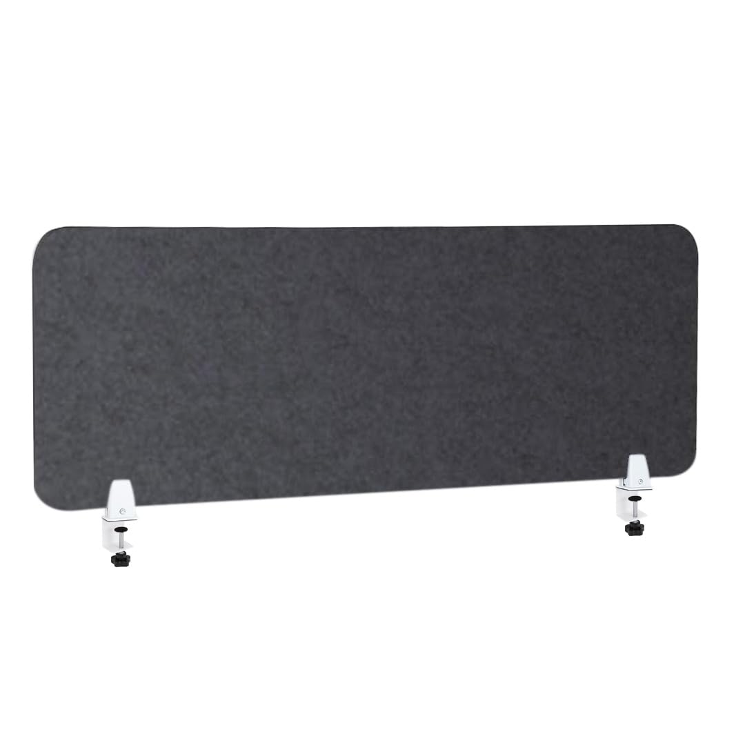 Danieli - Pannelli Fonoassorbenti da Scrivania 140x45 cm. Divisori da Scrivania per Assorbire Rumori Interni. Pannelli Divisori Ideali per Comfort Acustico in Uffici, Open Space, Scuole (Antracite)