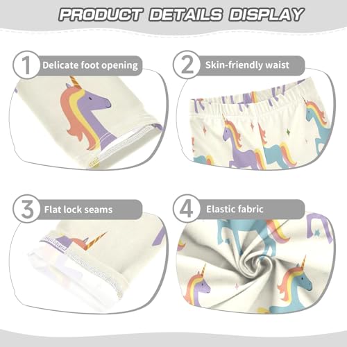 Toddler Girls Leggings Printed Yoga Pants Leggings Rainbows Hair Unicorns for Kids3