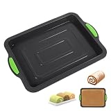 LALAFINA Quadratische Silikon-backform, Hitzebeständig, Antihaftbeschichtet, Ideal für Brownies, Kuchen, Brot, Torten Und Lasagne