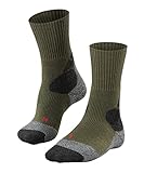 FALKE Herren Wandersocken TK4 Expedition M SO Wolle Antiblasen Dick 1 Paar, Grün (Olive 7830), 46-48