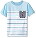 U.S. Polo Assn. Boys' Short Sleeve Striped Crew Neck Pocket T-Shirt,HH16-Yale Blue Heather, 14/16