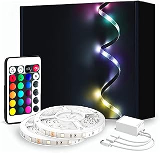phopollo Led Lights for Bedroom, 15m Led Lights with 44 Keys Remote Control, Flexible 12v 5050 RGB Color Changing Led Lights (7.5Mx2)