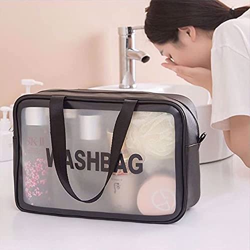 Image of Handcuffs Wash Bags Organizer & Cosmetic Bag Organizer - Compact, Spacious, Travel-Friendly with Translucent Front for Easy Viewing, Ideal for Organizing Cosmetics & Toiletries (Black)