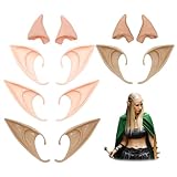 Komfortables Design: Die Elfenohren sind aus weichem Latex gefertigt, das sich leicht anpasst und eine natürliche Optik bietet; Die abstehenden Ohren ankleben ist einfach und hautfreundlich, ohne Reizungen zu verursachen