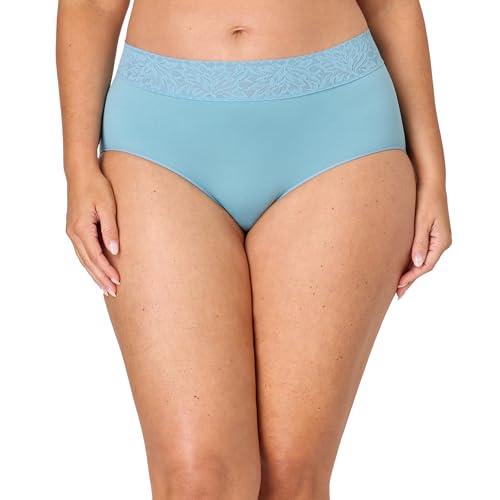 Image of Bali womens Brief Underwear 3-pack, Modern Seamless Brief Panties With Lace Trim