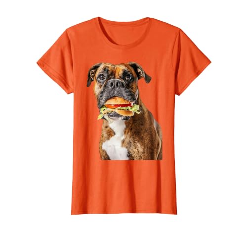 Boxer Burger T-Shirt, Women, Orange, Small