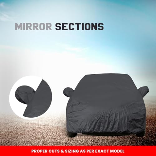 Image of Autofact Car Body Cover Compatible with Maruti Dzire 2025 Onwards | Triple-Stitched, Windproof with Buckle Belt, Elastic Hem, UV Protection, Scratchproof & Dustproof, Soft Feather-Like Fabric