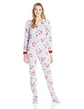 PJ Couture Women's All In One Plush Fun Footie Onesie