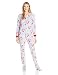 PJ Couture Women's All In One Plush Fun Footie Onesie
