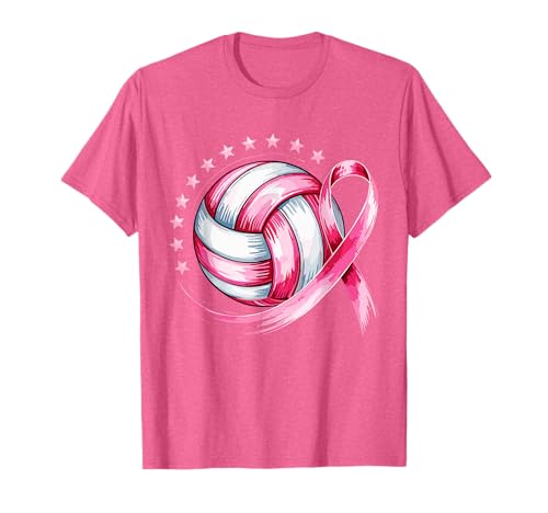 Volleyball Pink Breast Cancer Awareness T-Shirt