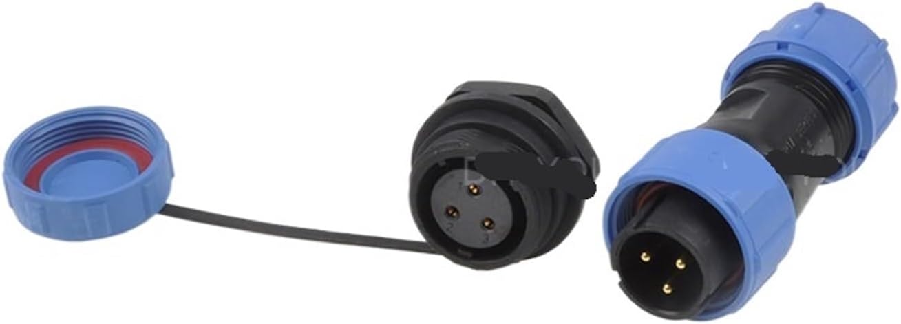 SP17 IP68 Rear nut Type Waterproof Connector 2/3/4/5/7/9 pin Cable Aviation Connector with Socket(SP17-2L)