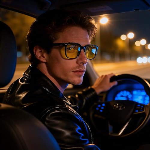 Image of HD Night Vision Glasses for Men and Women, Anti-Glare Goggles for Night Driving
