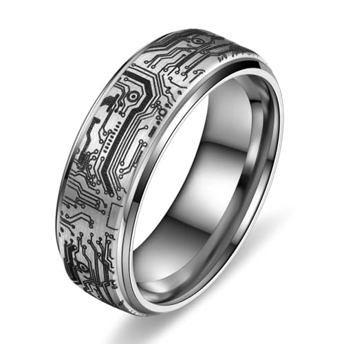 Bague en tungstène anti-rayure alliance homme confort 8 mm