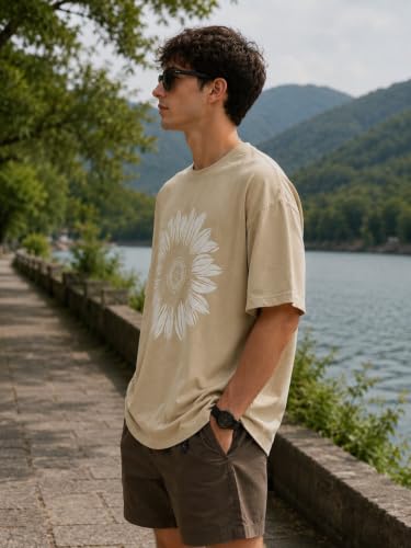 Image of ColorChakra Oversized Tshirt for Mens Down Shoulder Loose fit t-Shirt Men Oversize t-Shirt M to 4XL