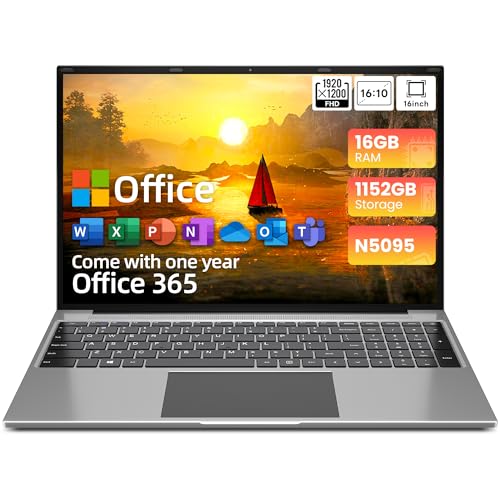 jumper Laptop Computer 16 Inch, Office 365, 16GB RAM 1152GB ...