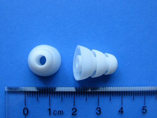 6 Large (L) White Soft Triple Flange Replacement Eartips Earbuds Set Compatible With Audio-Technica Ck Series, Cks Series, Ckm Series, Ckl Series, Ckf Series, And Anc Series In-Ear Earphones #TOP5