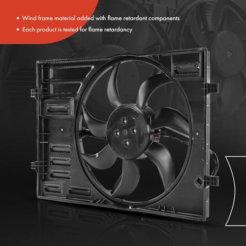 A-Premium Engine Radiator Cooling Fan Assembly with Brushless Motor Compatible with Volkswagen & Audi Models - Jetta 2019, Golf/e-Golf 2015-2019, Golf SportWagen 2015-2018, GTI/A3 2015-2020, S3 by A-Premium - Used condition - Image 4
