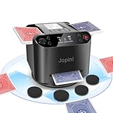 Automatic Card Shuffler and Dealer Machine - Seats Up to 12 Players, Handles 1-2 Decks, Includes 4 Wireless Remotes, 360°/180° Dealing, Built-in Game Modes for Poker, UNO, Blackjack & Texas Hold'em