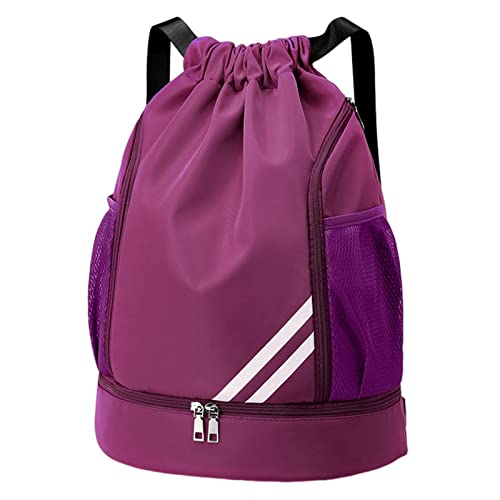 Mochila Saco Corda - Bolsa de esportes com revestimento à prova d'água | Saco de ginástica com comp