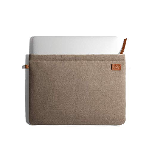 Image of DailyObjects Solid Skipper Sleeve | Stylish Durable Poly Cotton Canvas Material for Laptops & iPads | Zip Closure & Soft Cotton Inner Lining with Printed Slip Pockets
