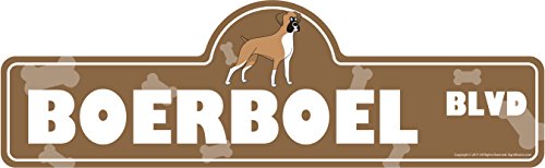 Boerboel Street Sign | Indoor/Outdoor | Dog Lover Funny Home Décor for Garages, Living Rooms, Bedroom, Offices | SignMission Personalized Gift | 20" Wide