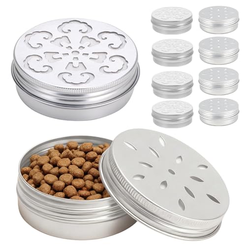 10er Set Hundetraining Zubehör, Aluminium Hundeduft Dosen Mit Belüftung, 60ml Geruchsbehälter Für Fährtenarbeit Hund Zubehör, Riechtraining Set Für Schnüffelhunde, Agility-Training Und Indoor-Spiele