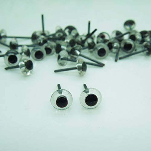 80pcs Clear Black Glass Eyes 3-10mm Needle Felting Material Kit DIY Accessories Black Beans Needle Type Eye for Teddy Puppets Dolls Crafts - Image 2