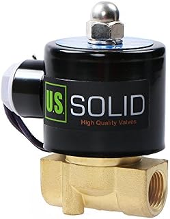 U.S. Solid 3/8" G 12 V DC mosiężny zawór elektromagnetyczny sterowany bezpośrednio do wody powietrza gazu oleju NC Brass Solenoid Valve