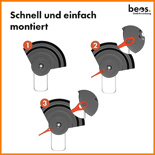 BEOS 100 x Premium Ersatzmesser-Set für Einhell, Bosch, CMI Rasentrimmer – Kunststoffmesser kompatibel mit Trimmer Einhell GE-CT 18 LI, GE-CT 18 LI Kit, Bosch ART26 Accutrim, CMI C-ART-10, 8/17