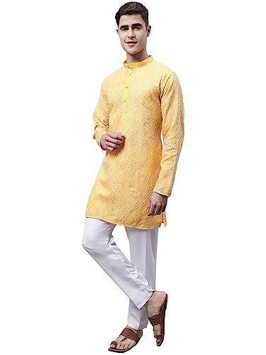 Image of Jompers Men's Cotton Embroidered Straight Kurta Pyjama Set