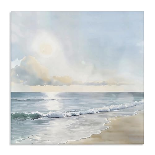 Blue Seascape Nautical Horizon, 36 x 36 Inch Canvas Wall Art by Stupell Industries - Used condition - US$104.42
