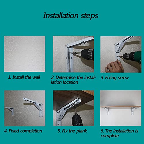 Ferfxn Folding Wall-Mounted Drop-Leaf Table Wall Mounted Table Wall Mounted Desk Wall Mounted Folding Table Wall Mounted Table For Study/Bedroom Small Space 50X40Cm/20X16In White #TOP4